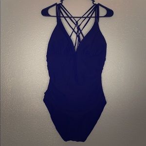 Black one piece bathing suit